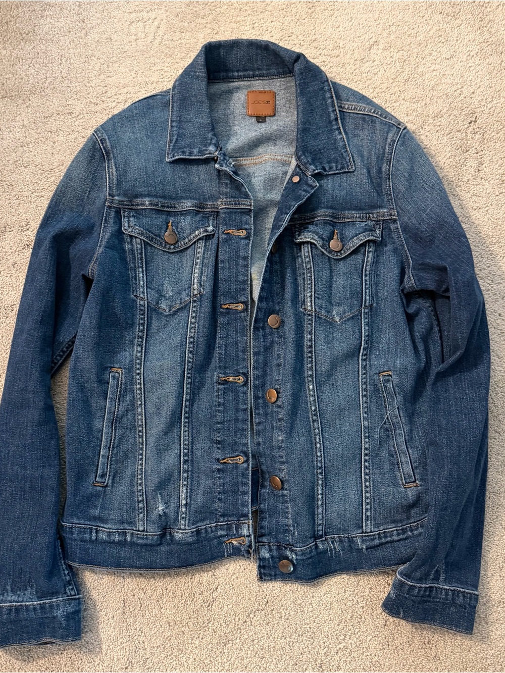 Joe’s Jeans Classic Blue Denim Jeans Jacket - Womens L Vidika stretch